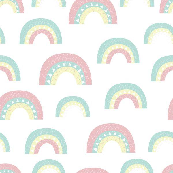 Behang Pastelkleurige Regenboog - Afbeelding 2