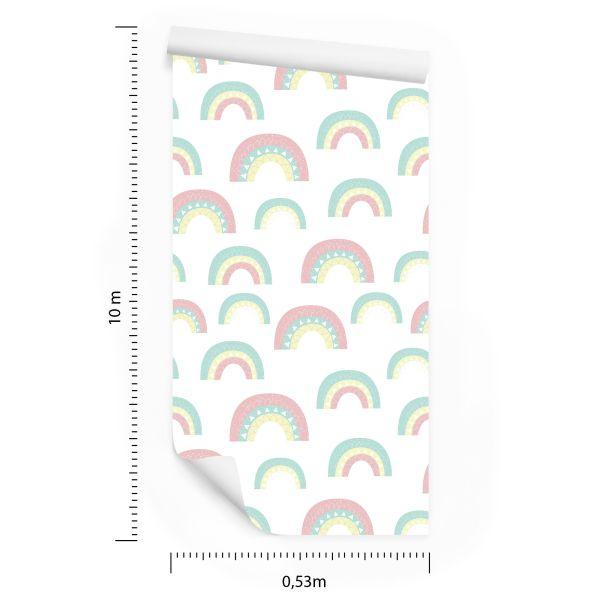 Behang Pastelkleurige Regenboog - Afbeelding 8