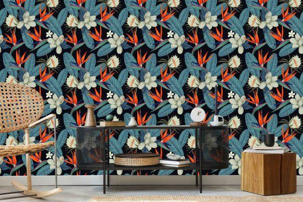 Behang Kleurrijke Hemelse Bloemen - Afbeelding 5