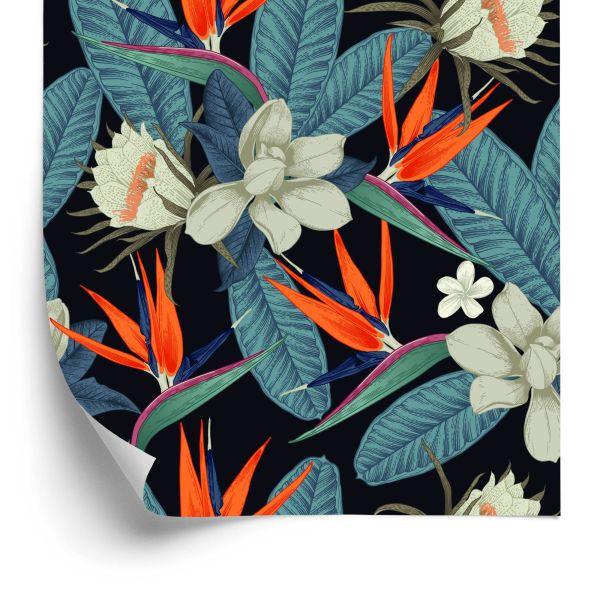 Behang Kleurrijke Hemelse Bloemen
