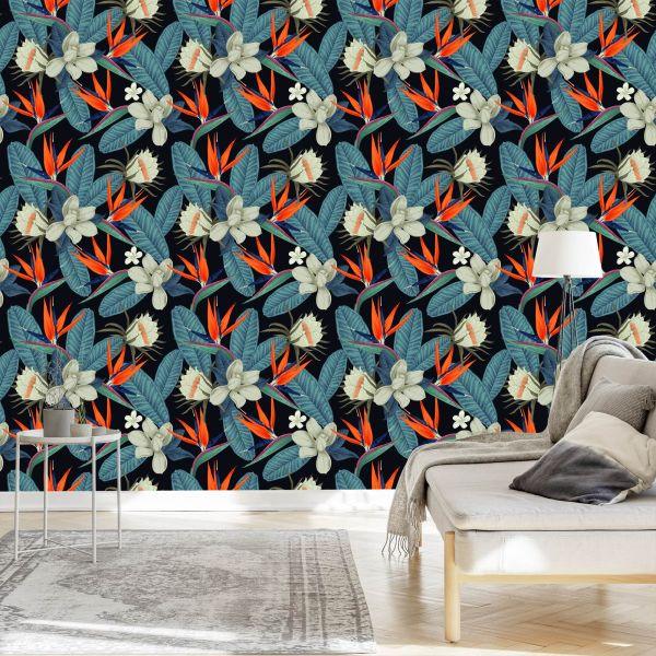 Behang Kleurrijke Hemelse Bloemen - Afbeelding 3