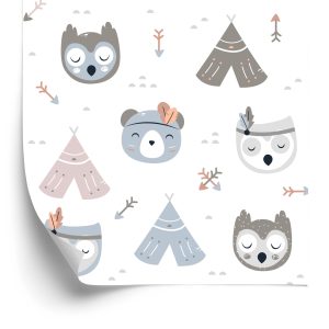 Behang Indianen Dieren