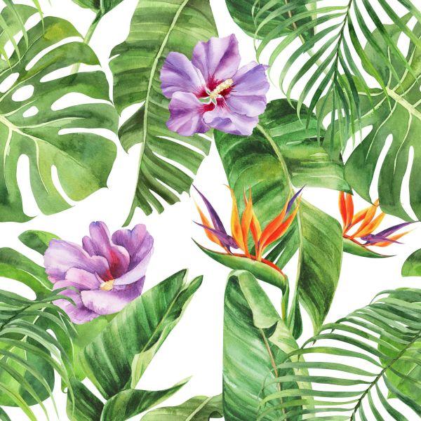 Behang Prachtige Exotische Bloemen - Afbeelding 2