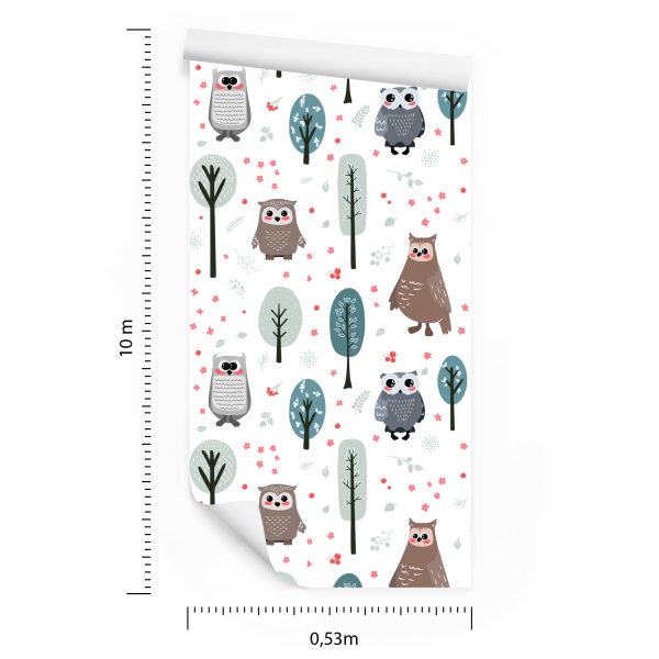 Behang Uilen Tussen Planten - Afbeelding 8