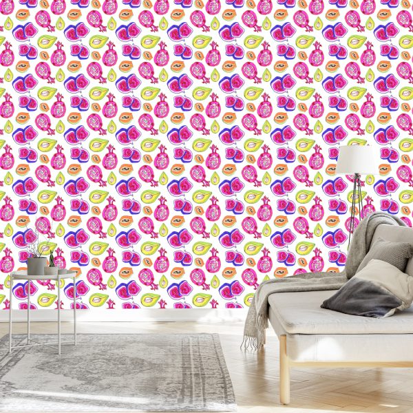 Behang Kleurrijk Fruit Voor Eetkeuken - Afbeelding 3