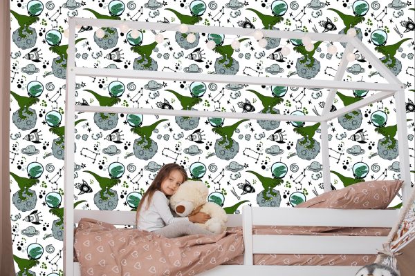 Behang Naar De Kinderkamer, Dinosaurussen, Kosmos - Afbeelding 7