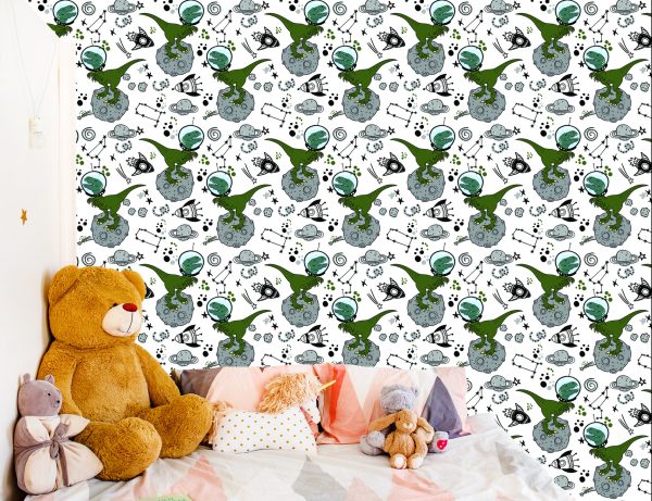 Behang Naar De Kinderkamer, Dinosaurussen, Kosmos - Afbeelding 6