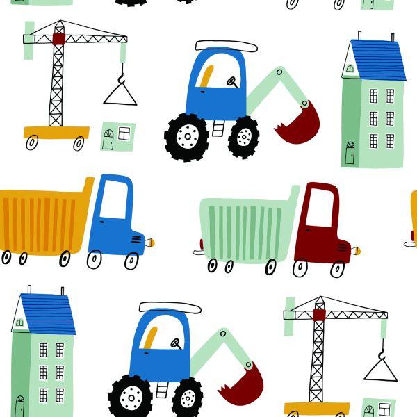 Behang Graafmachines Op De Bouwplaats - Afbeelding 2