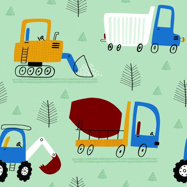 Behang Machines Tussen Bomen - Afbeelding 2