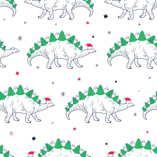Behang Boomdinosaurussen Voor De Babykamer - Afbeelding 2