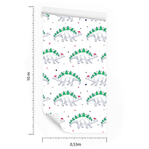 Behang Boomdinosaurussen Voor De Babykamer - Afbeelding 8