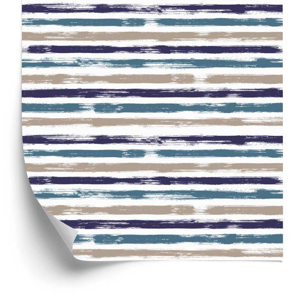 Behang Elegante Horizontale Strepen Voor De Woonkamer Op Kantoor