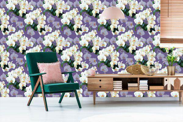 Behang Voor De Salon Orchideeën, Bloemen, Natuur, Planten - Afbeelding 6