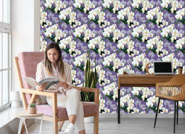 Behang Voor De Salon Orchideeën, Bloemen, Natuur, Planten - Afbeelding 7