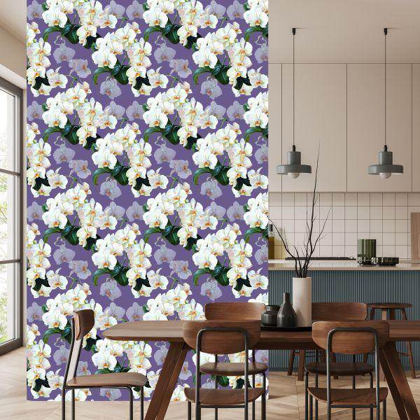 Behang Voor De Salon Orchideeën, Bloemen, Natuur, Planten - Afbeelding 4