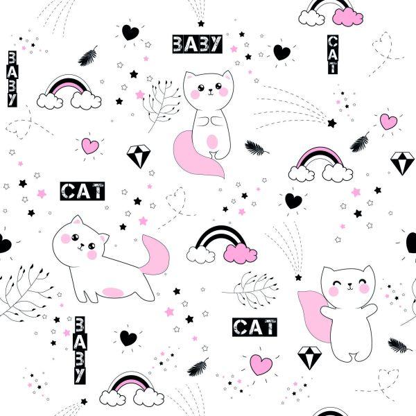 Behang Voor Kinderen - Schattige Kleine Katten - Afbeelding 2