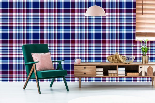 Behang Moderne Geometrische Plaid Voor Woonkamer - Afbeelding 6