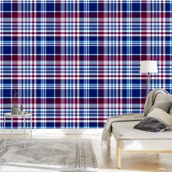 Behang Moderne Geometrische Plaid Voor Woonkamer - Afbeelding 3