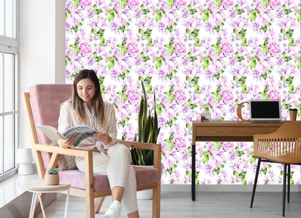 Behang Pastel Rozen - Afbeelding 7