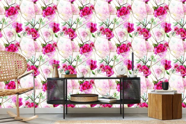 Behang Rozen In Een Moderne Compositie - Afbeelding 5