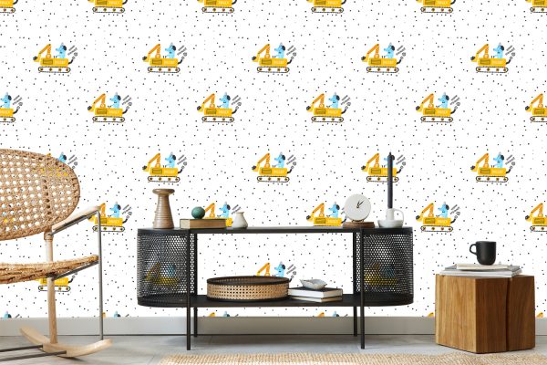 Behang Honden In De Graafmachines - Afbeelding 5