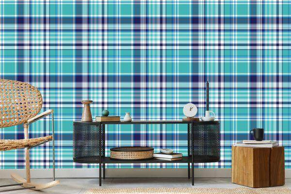 Behang Geometrische Moderne Plaid Voor Woonkamer - Afbeelding 5