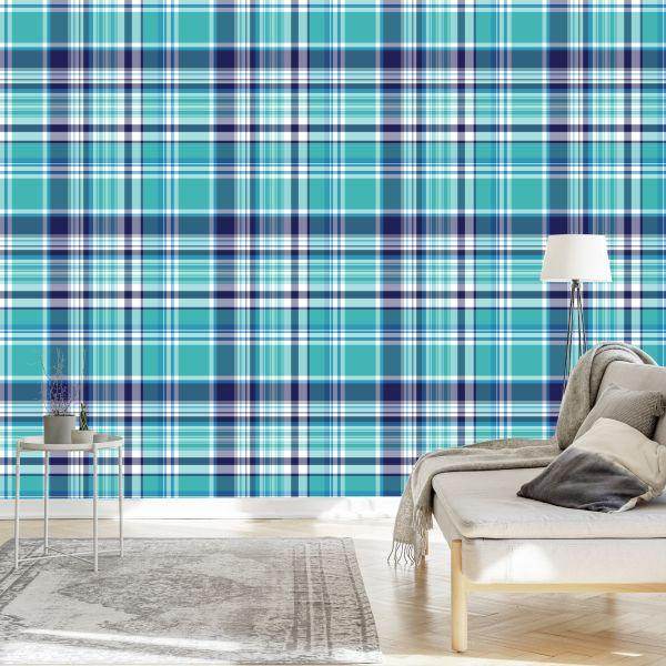 Behang Geometrische Moderne Plaid Voor Woonkamer - Afbeelding 3