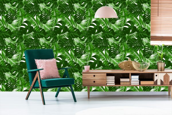 Behang Bladeren Van Exotische Planten - Afbeelding 6