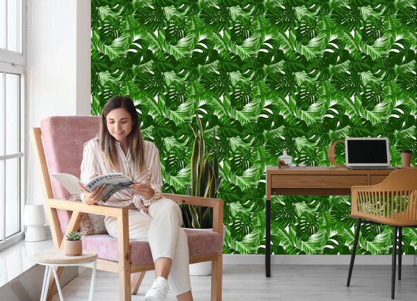 Behang Bladeren Van Exotische Planten - Afbeelding 7