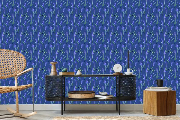 Behang Lavendel Bloemen - Afbeelding 5