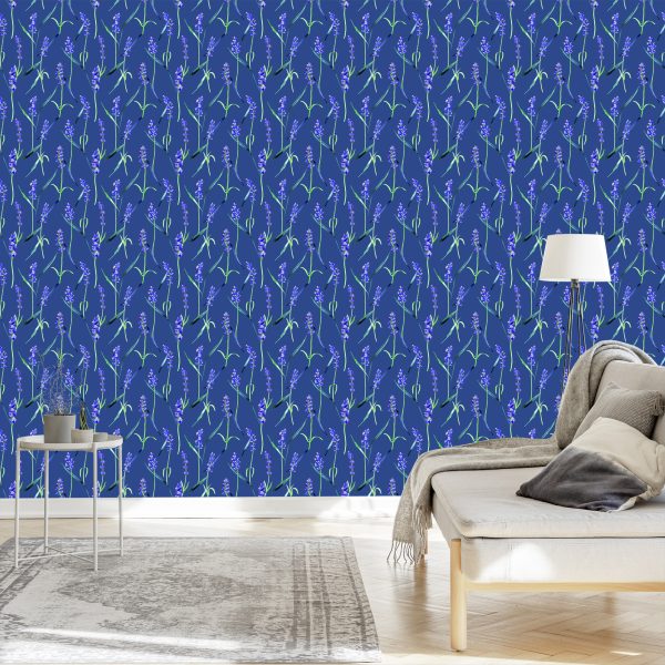 Behang Lavendel Bloemen - Afbeelding 3