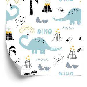 Behang Natuur Voor Kinderen Boom Met Dinosaurussen