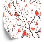Behang Kleurrijke Vogels En Takken