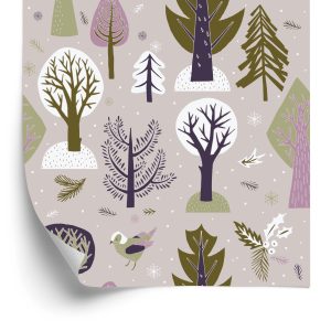 Behang Vogels Bomen Bos Kinderkamer