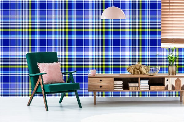 Behang Modern Geruit Voor Kantoor In De Woonkamer - Afbeelding 6