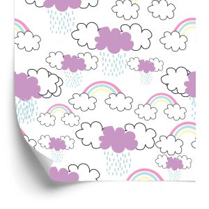Behang Regenboog In De Regen