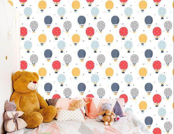 Behang Honden In Ballonnen - Afbeelding 6