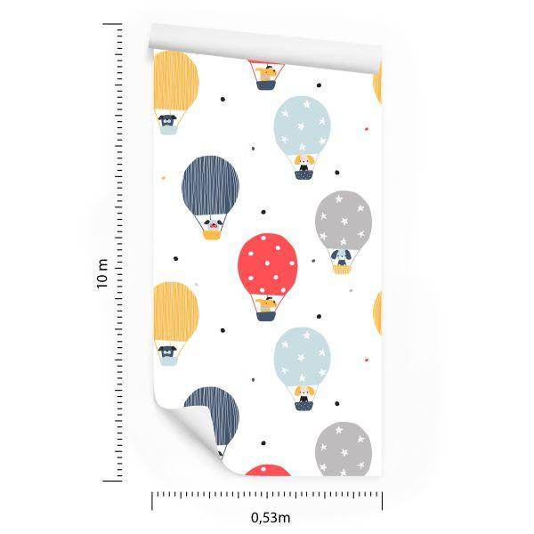 Behang Honden In Ballonnen - Afbeelding 8