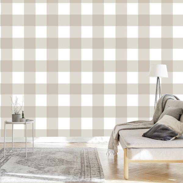 Behang Geometrische Optische Plaid Voor Woonkamer - Afbeelding 3