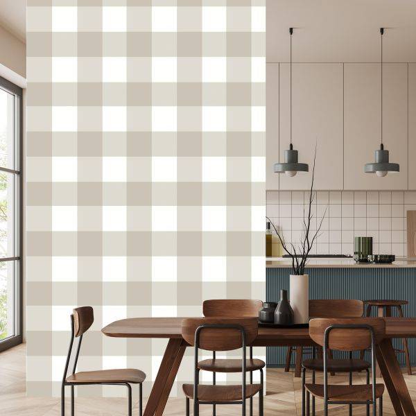 Behang Geometrische Optische Plaid Voor Woonkamer - Afbeelding 4