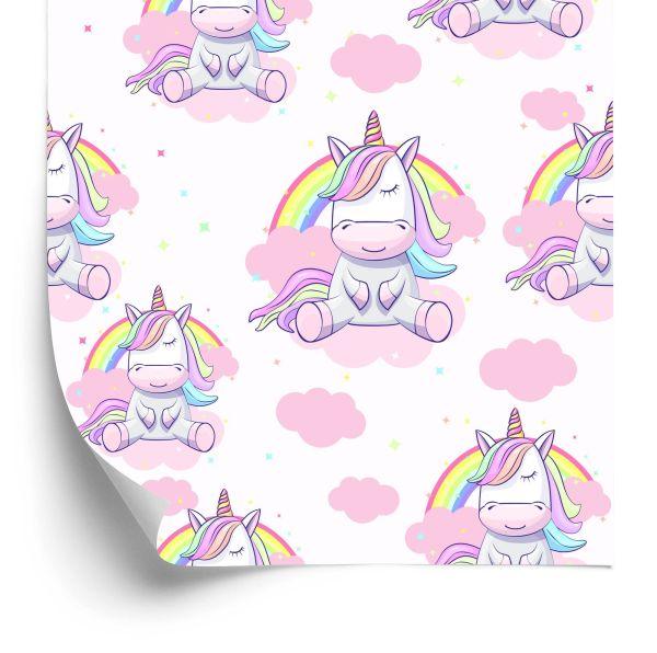 Behang Regenboog Kleurrijke Sterren