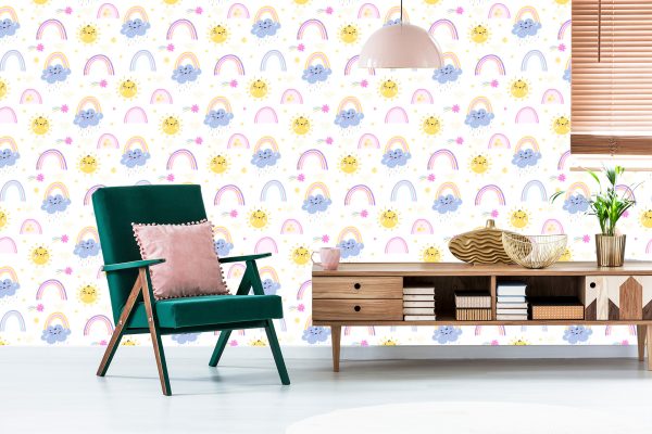 Behang Regenboog En Zon - Afbeelding 6