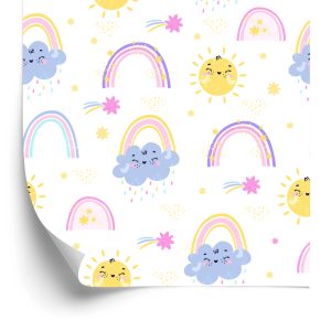 Behang Regenboog En Zon