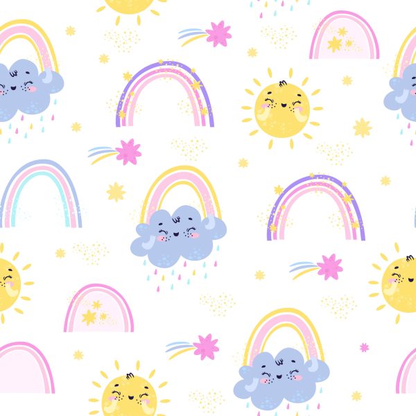 Behang Regenboog En Zon - Afbeelding 2