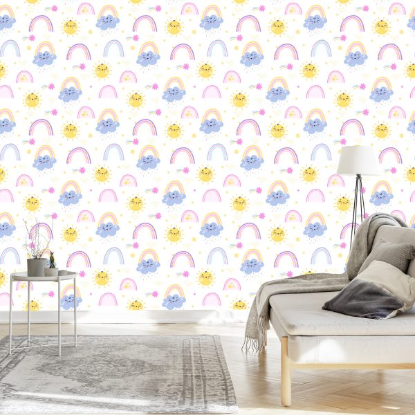 Behang Regenboog En Zon - Afbeelding 3