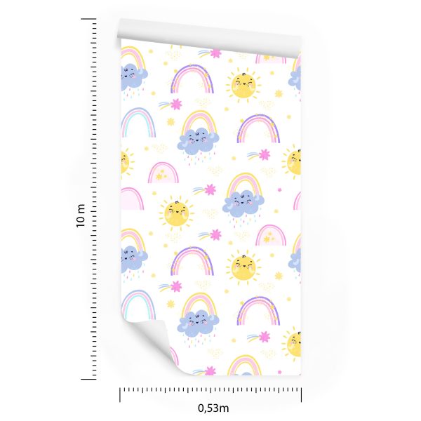 Behang Regenboog En Zon - Afbeelding 8