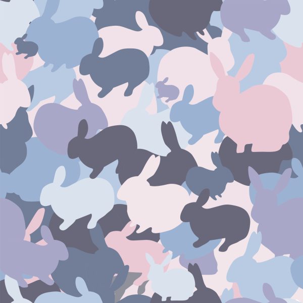 Behang Konijnen Van Verschillende Kleuren - Afbeelding 2