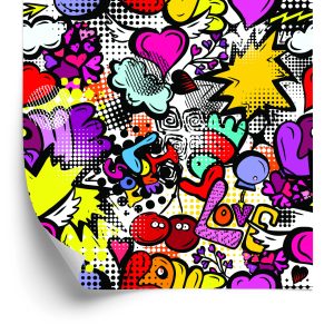 Behang Graffiti Met Kersen