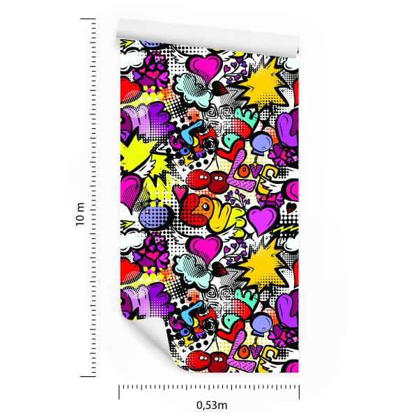 Behang Graffiti Met Kersen - Afbeelding 8