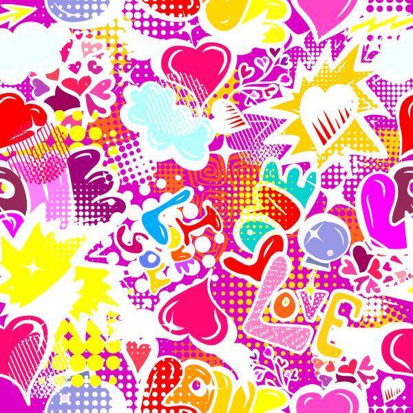 Behang Roze Graffiti - Afbeelding 2